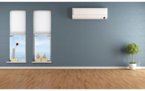 ductless mini-split system on wall